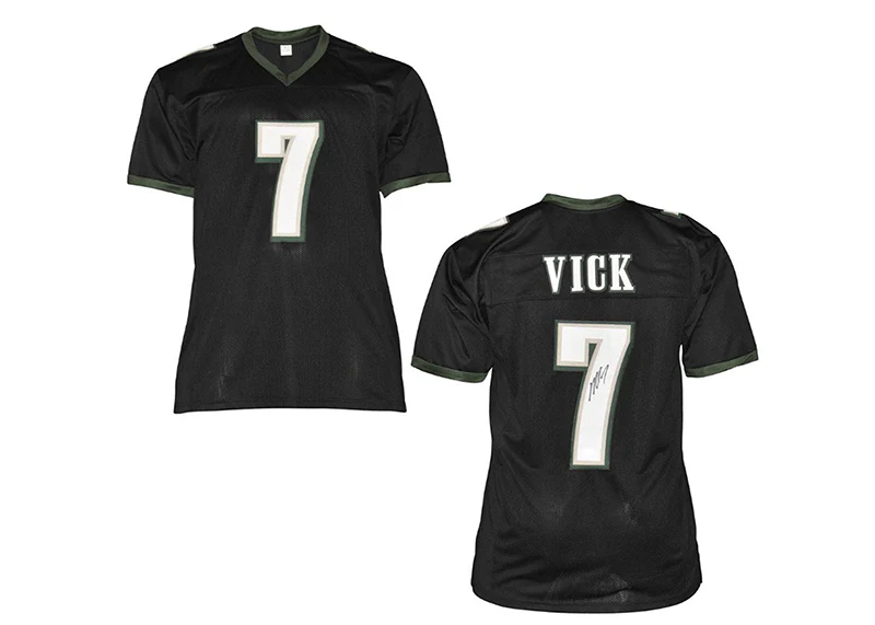 Michael Vick Autographed Philadelphia Custom Black Football Jersey Beckett
