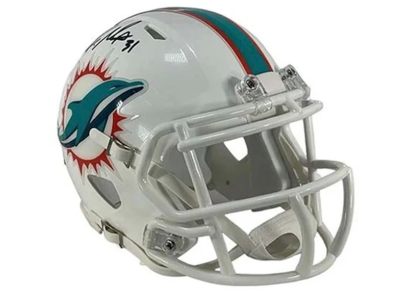 Raheem Mostert Signed Miami Dolphins Speed Mini Helmet Beckett