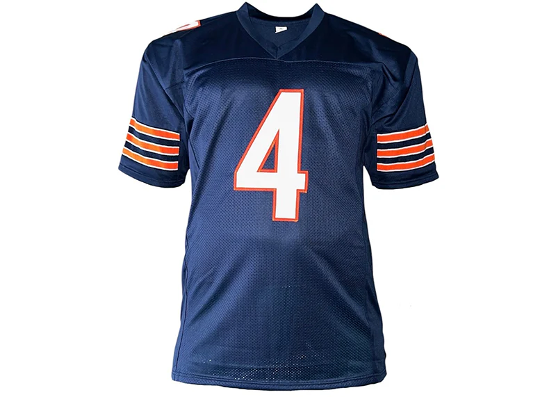 D'Andre Swift Signed Chicago Custom Blue Football Jersey JSA