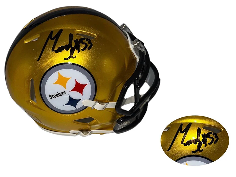Maurkice Pouncey Autographed Pittsburgh Steelers Mini Flash Football Helmet JSA
