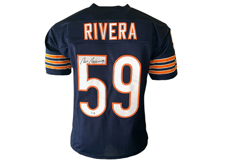 Ron Rivera Signed Chicago Custom Blue Football Jersey JSA