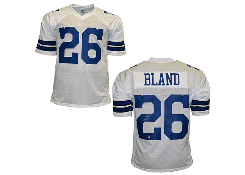 Daron Bland Signed Dallas Custom White Football Jersey Beckett