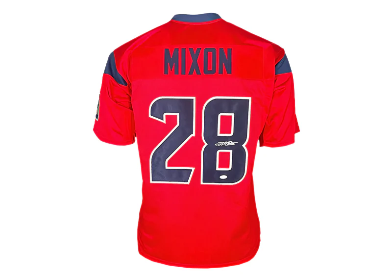 Joe Mixon Autographed Houston Custom Red Football Jersey  (JSA)
