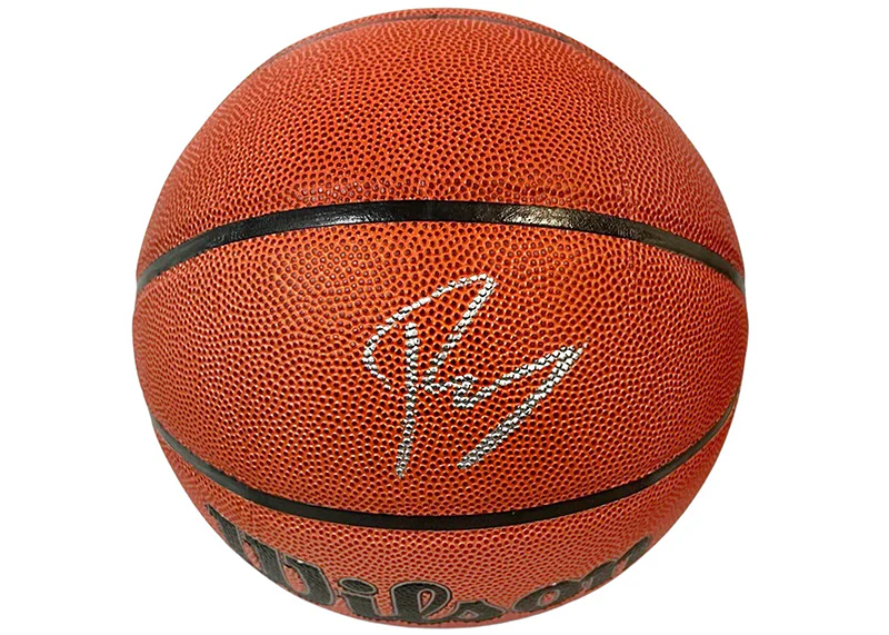 Kristaps Porzi??is Signed Wilson Authentic Series Basketball (Beckett)