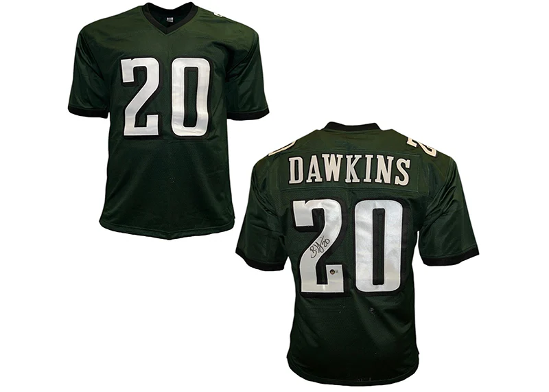 Brian Dawkins Signed Philadelphia Custom Green Football Jersey Beckett