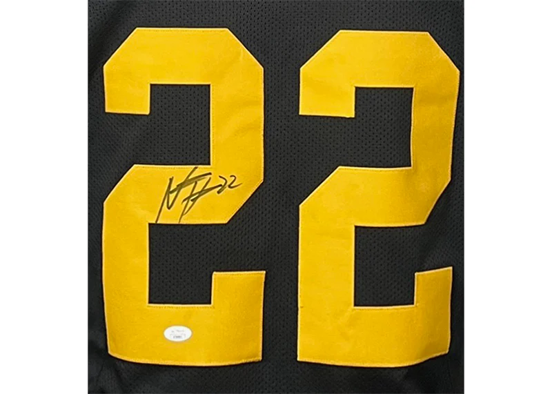Najee Harris Signed Custom Pittsburgh Black Color Rush Football Jersey JSA