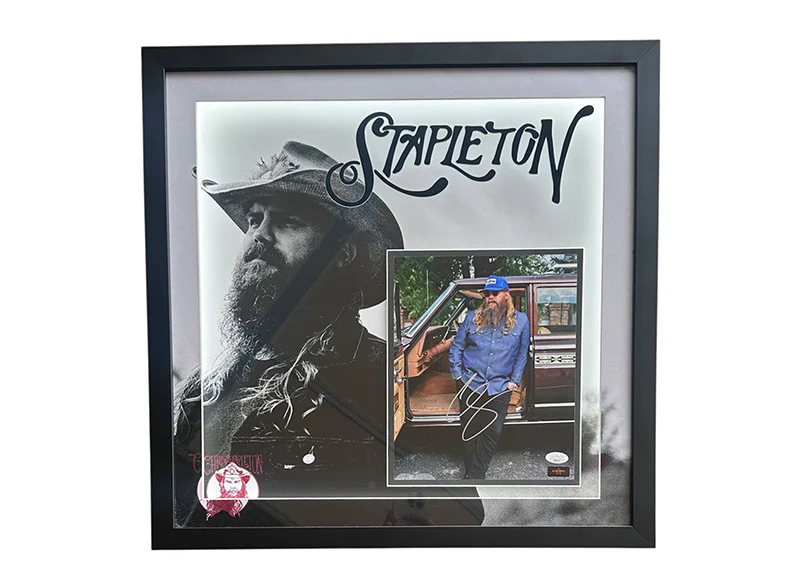 Chris Stapleton Signed 21x21 3D Light Up Framed Photo JSA