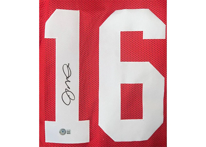 Joe Montana Autographed San Francisco Custom Red Football Jersey Beckett