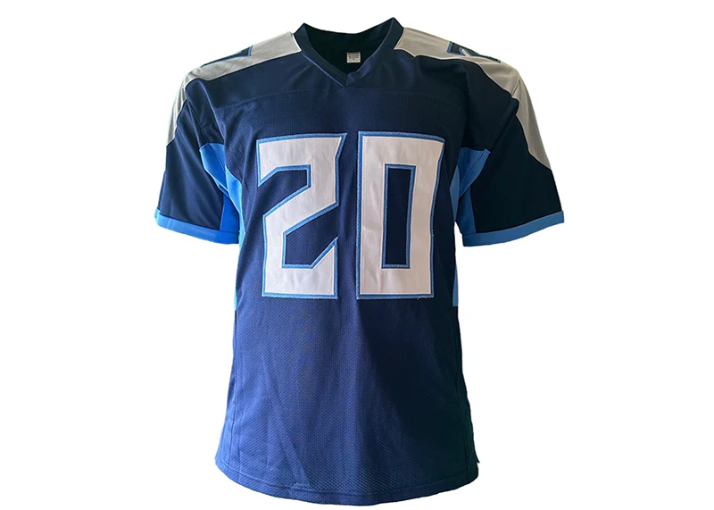 Tony Pollard Signed Tennessee Custom Blue Football Jersey Beckett