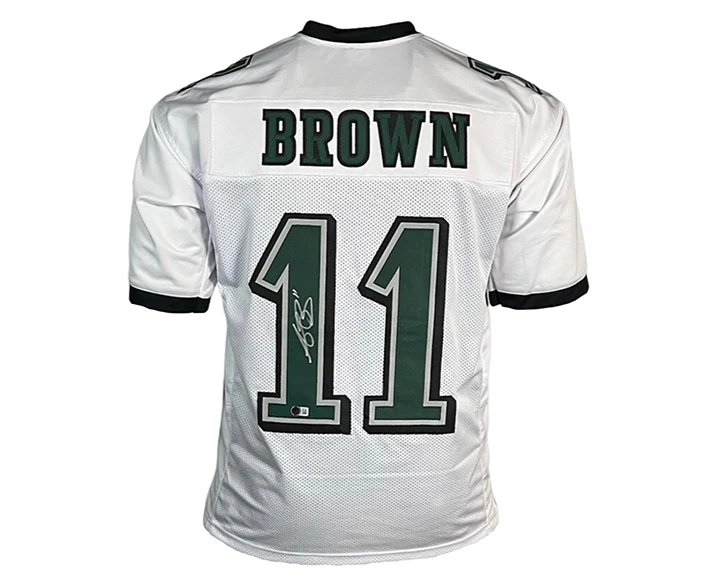 AJ Brown Signed Philadelphia Custom White Football Jersey Beckett