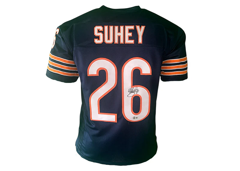 Matt Suhey Signed Chicago Custom Blue Football Jersey?Beckett