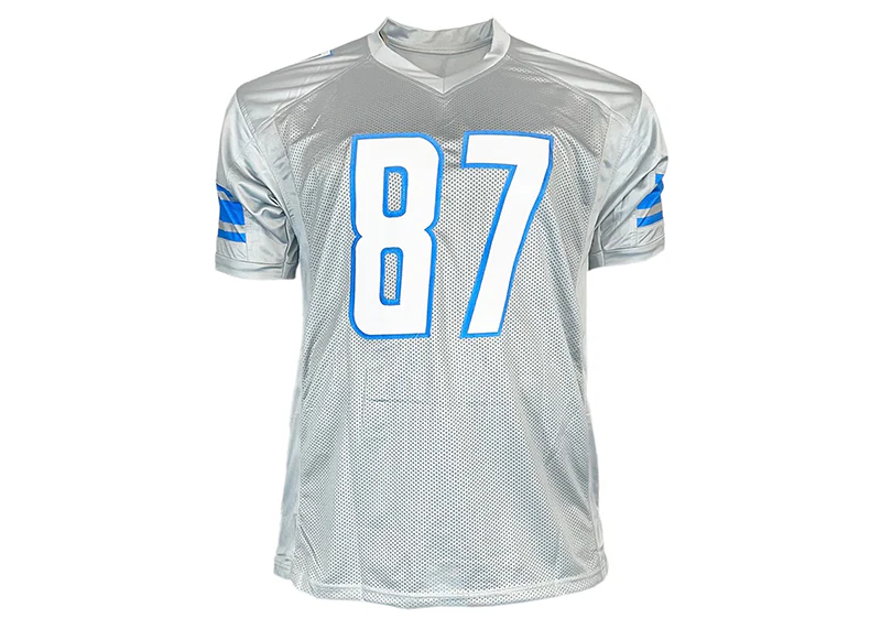 Sam LaPorta Signed Detroit Custom Grey Football Jersey Beckett
