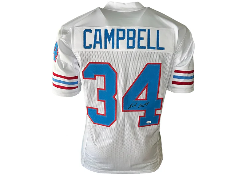 Earl Campbell Signed Houston Custom Football Jersey White (JSA)
