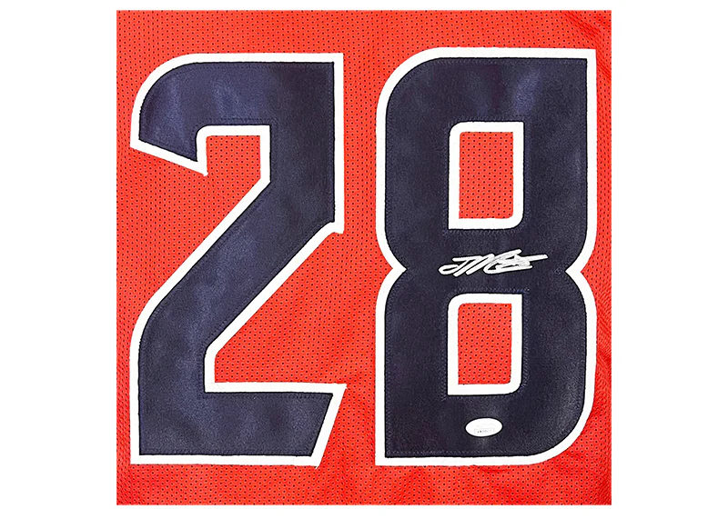 Joe Mixon Autographed Houston Custom Red Football Jersey  (JSA)