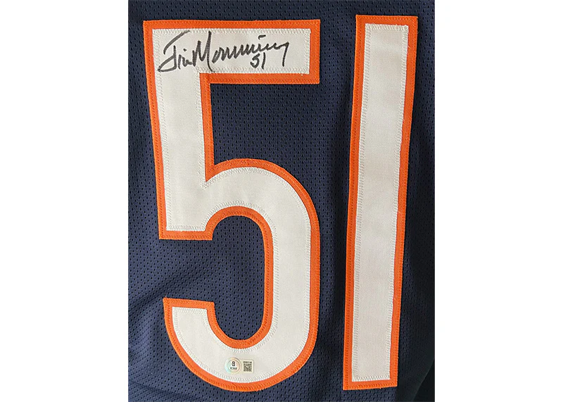Jim Morrissey Signed Chicago Custom Blue Football Jersey Beckett