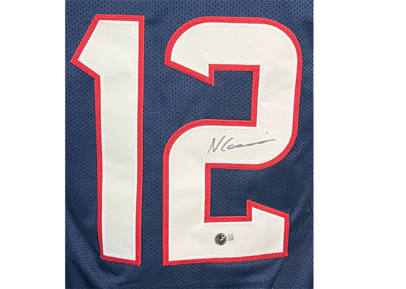 Nico Collins Signed Houston Custom Blue Football Jersey JSA