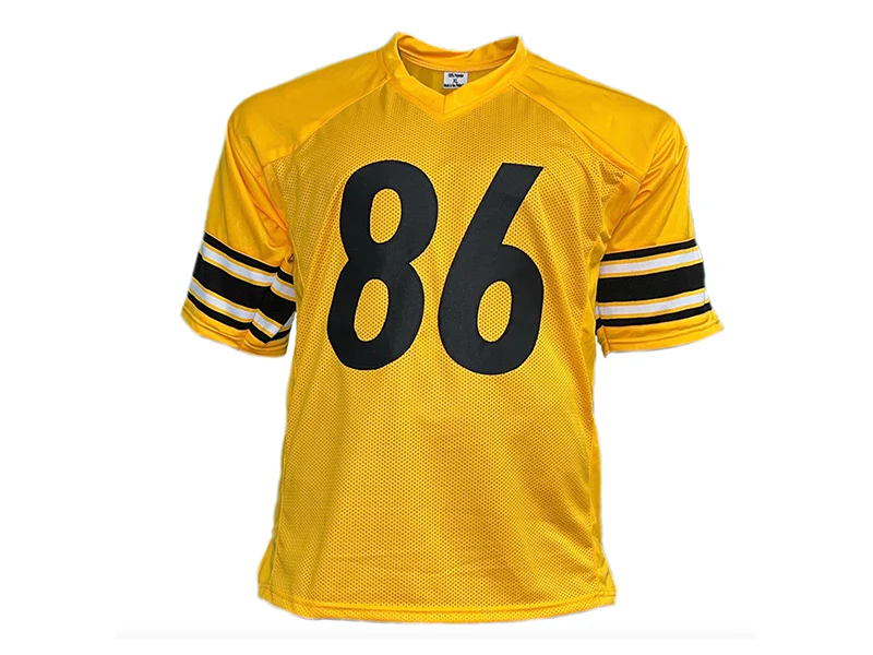 Hines Ward Autographed Pittsburgh Pro Style Yellow Football Jersey (JSA)