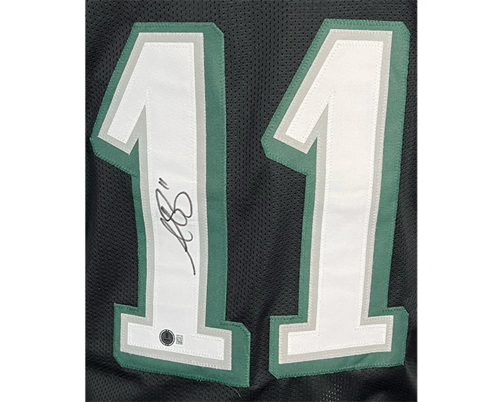 AJ Brown Signed Philadelphia Custom Black Football Jersey Beckett
