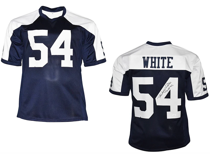 Randy White Autographed Dallas HOF 94 Inscription Pro Style Thanksgiving Football Jersey JSA