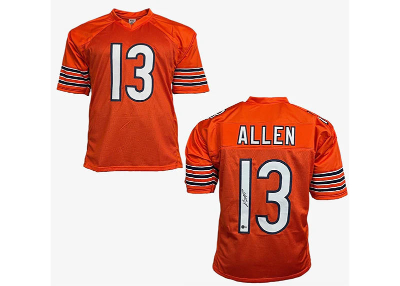 Keenan Allen Signed Chicago Custom Orange Football Jersey Beckett