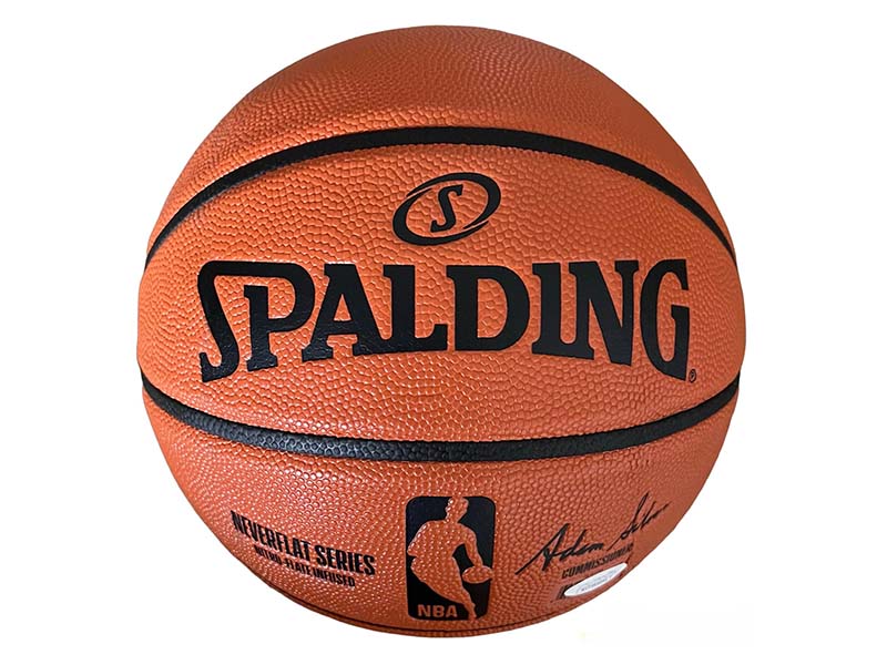 John Starks Autographed Silver Series Spalding NBA Basketball? JSA