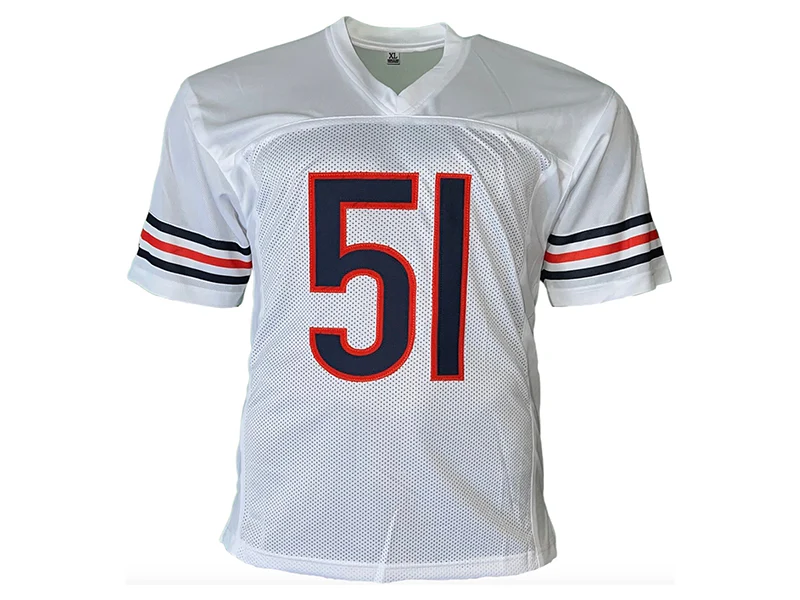 Dick Butkus Autographed Chicago Pro Style Football Jersey White (Beckett)