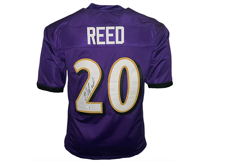 Ed Reed Signed Baltimore Custom Purple Football Jersey JSA