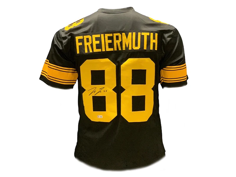 Pat Freiermuth Autographed Pittsburgh Pro Style Color Rush Football Jersey (Beckett)