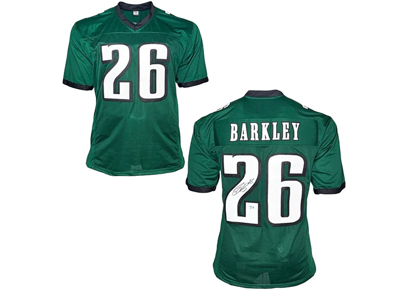 Saquon Barkley Signed Philadelphia Custom Green Football Jersey Beckett