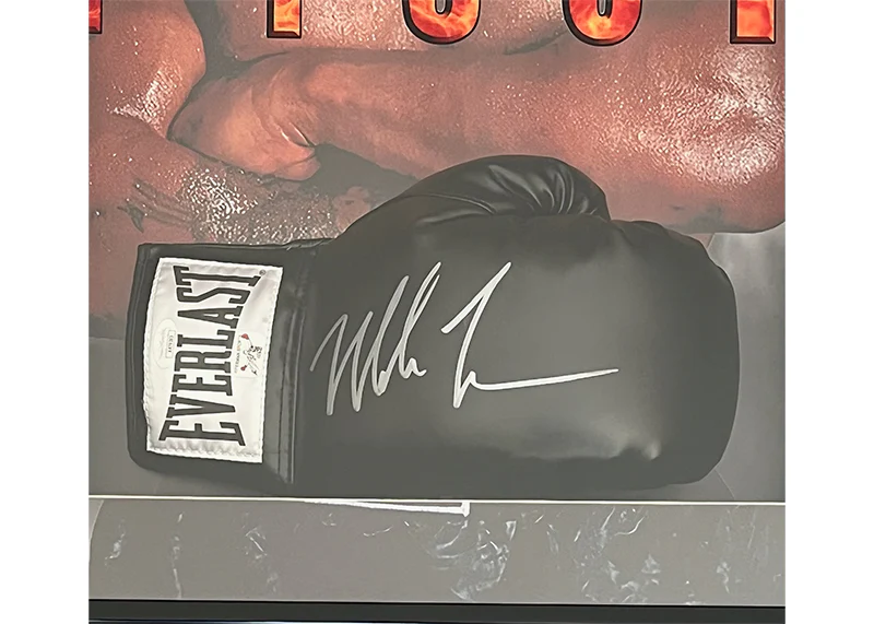 Mike Tyson Signed 3D Framed Everlast Boxing Glove With 3D With LED Lights 33x23 JSA