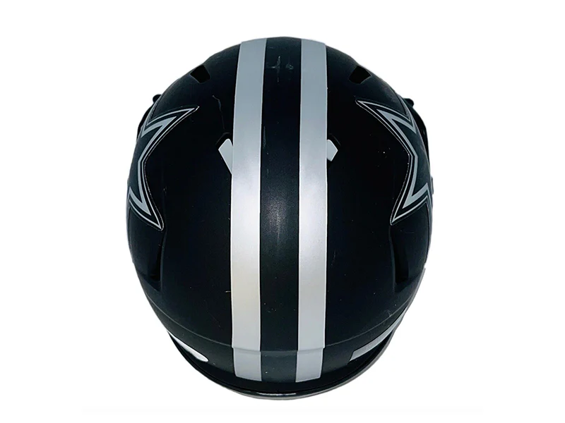 Trevon Diggs Dallas Cowboys Autographed Eclipse Black Mini Helmet JSA