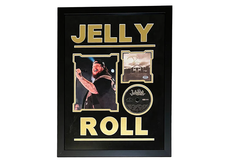 Jelly Roll Signed Whitsitt Chapel CD 26x20 Frame PSA