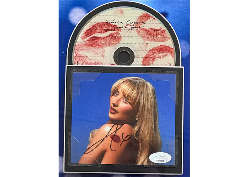 Sabrina Carpenter Signed 21x21 3D Light Up Framed CD JSA