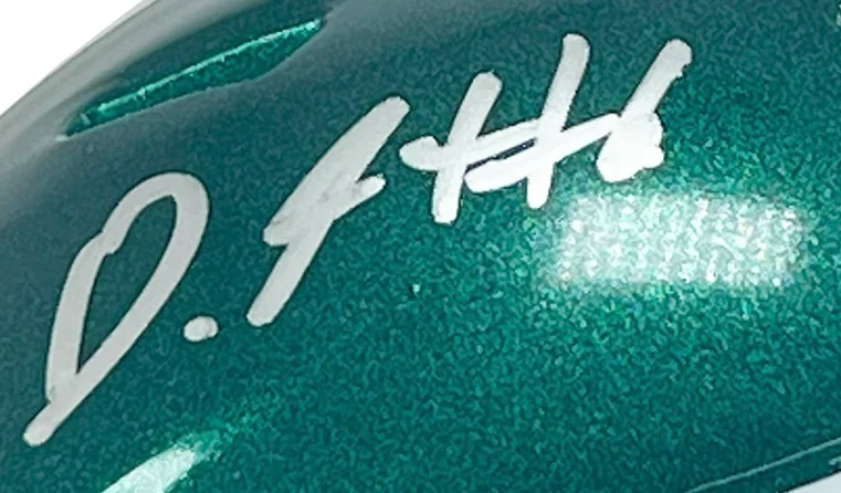 DeVonta Smith Signed Philadelphia Eagles Speed Mini Football Helmet (Fanatics)