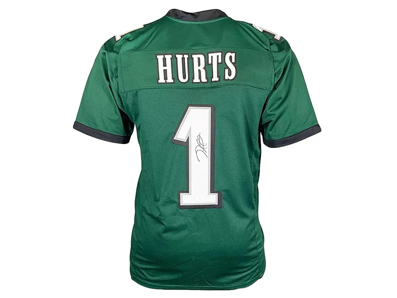 Jalen Hurts Autographed Philadelphia Custom Green Football Jersey (JSA)