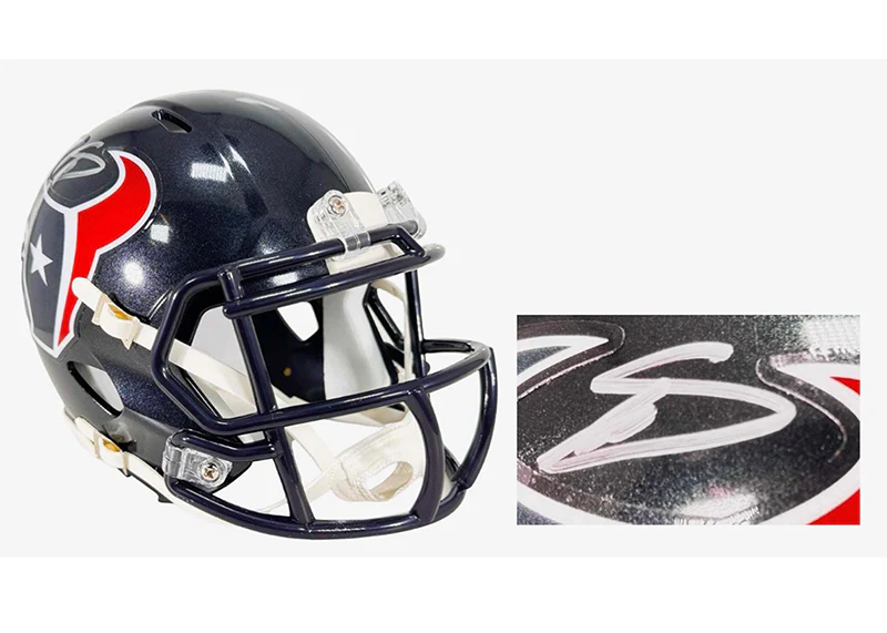 Stefon Diggs Signed Houston Texans Speed Mini Football Helmet (Beckett)