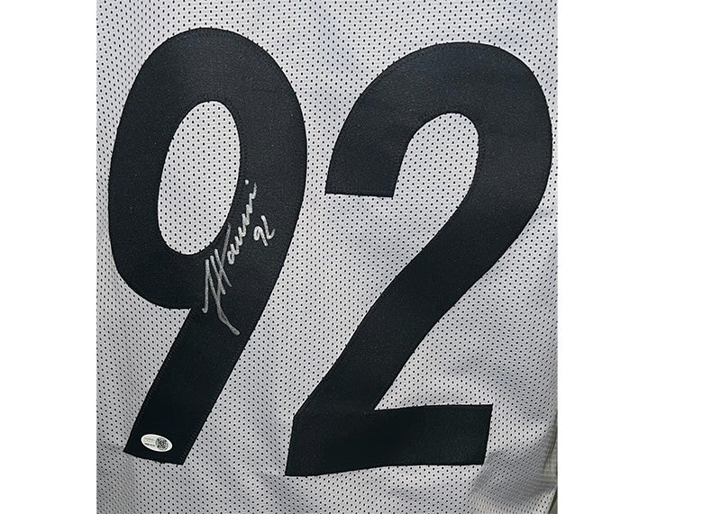 James Harrison Signed Pittsburgh Custom White Football Jersey JSA