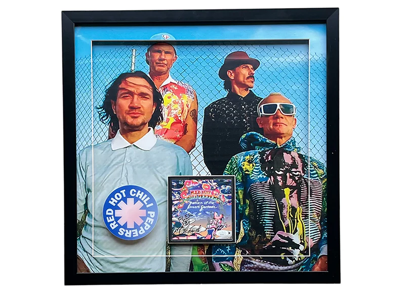 Red Hot Chili Peppers Signed 3D 21x21 Framed CD Flat Return of the Dream Canteen JSA