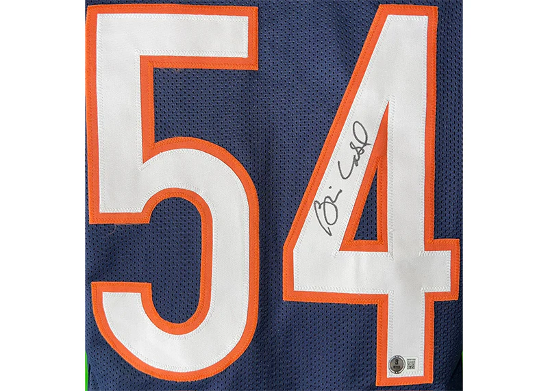 Brian Cabral Signed Chicago Custom Blue Football Jersey Beckett