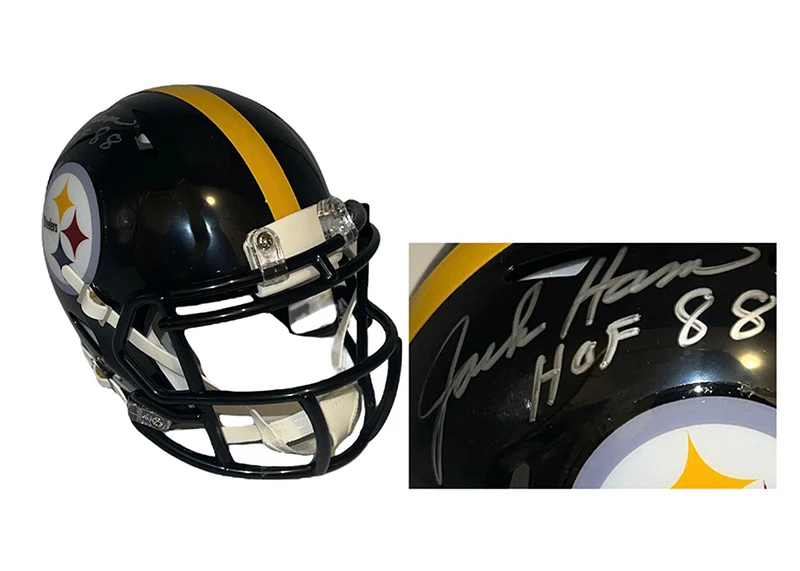 Jack Ham Signed Pittsburgh Steelers Speed Mini Helmet JSA HOF 88 Inscription
