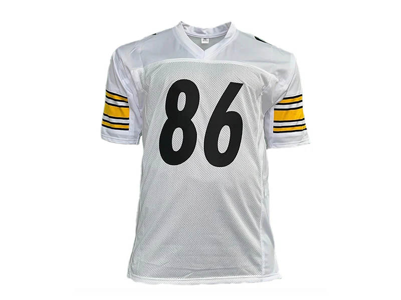 Hines Ward Autographed Pittsburgh White Pro Style Football Jersey (JSA)