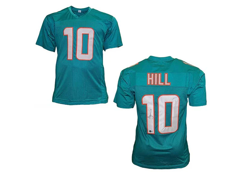 Tyreek Hill Autographed Miami Custom Teal Football Jersey Beckett