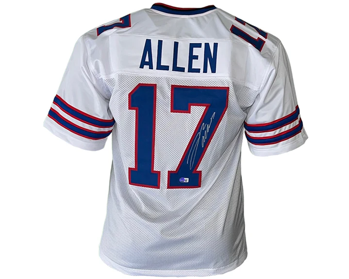 Josh Allen Autographed Buffalo Pro Style White Football Jersey Beckett