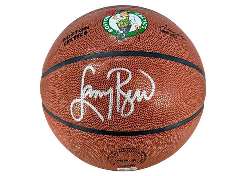 Larry Bird Signed Boston Celtics Wilson NBA Team Logo Basketball Beckett