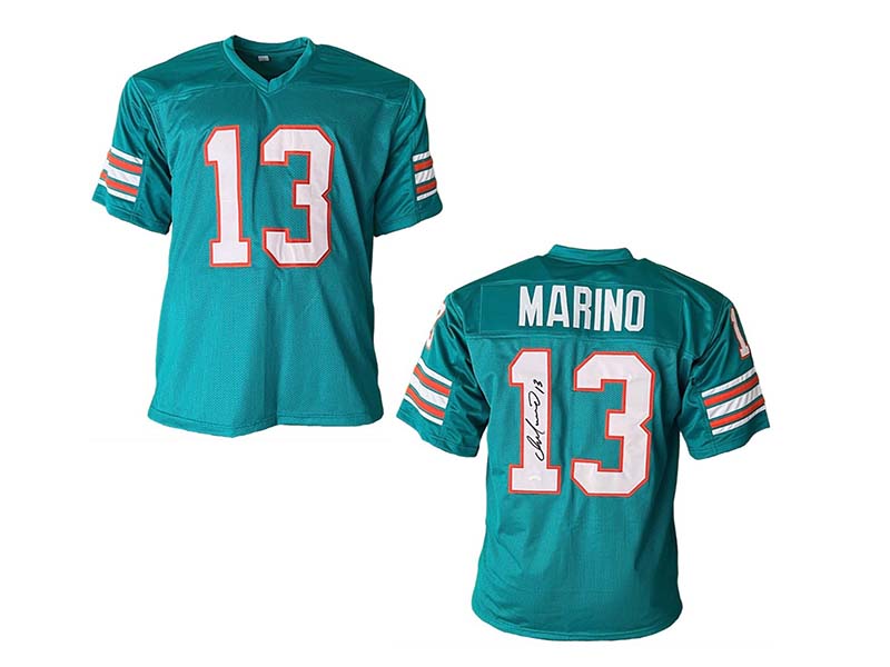 Dan Marino Autographed Miami Teal Custom Football Jersey (JSA)
