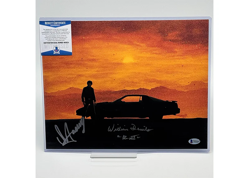 David Hasselhoff & William Daniels Signed Knight Rider 11x14 Photo Beckett
