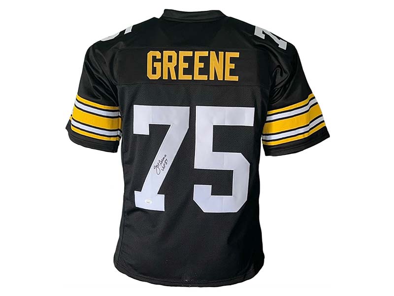 Charles Greene (Mean Joe Greene) Pittsburgh Signed Pro Style Football Jersey 87 HOF Ins JSA