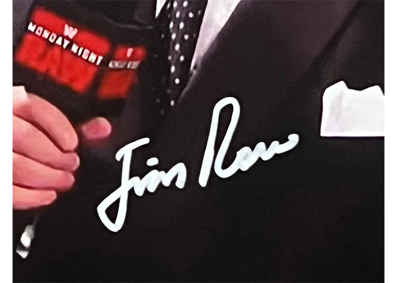 Jim Ross Signed 11x14 WWE Photo With Jerry Lawler JSA