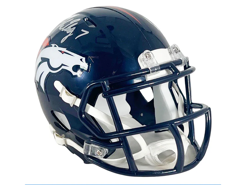 John Elway Autograph Denver Broncos Speed Mini Helmet Beckett