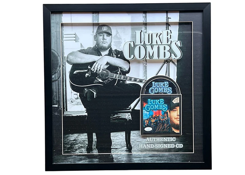 Luke Combs Signed 3D 21x21 Framed Vinyl JSA